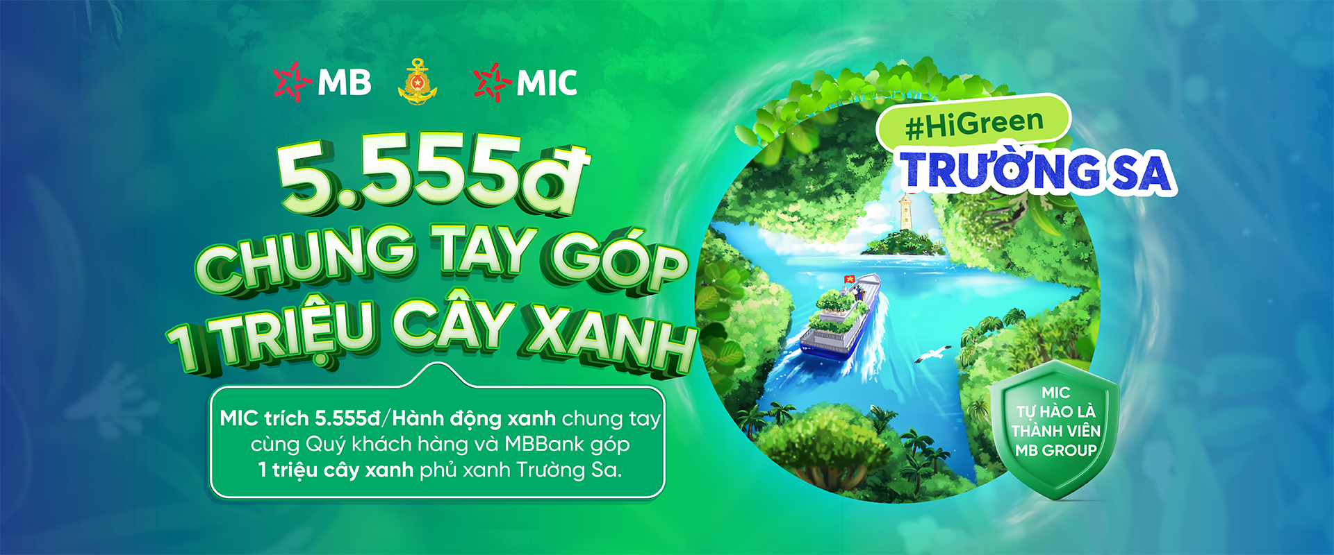 MIC Chung tay thêm 1 triệu cây xanh