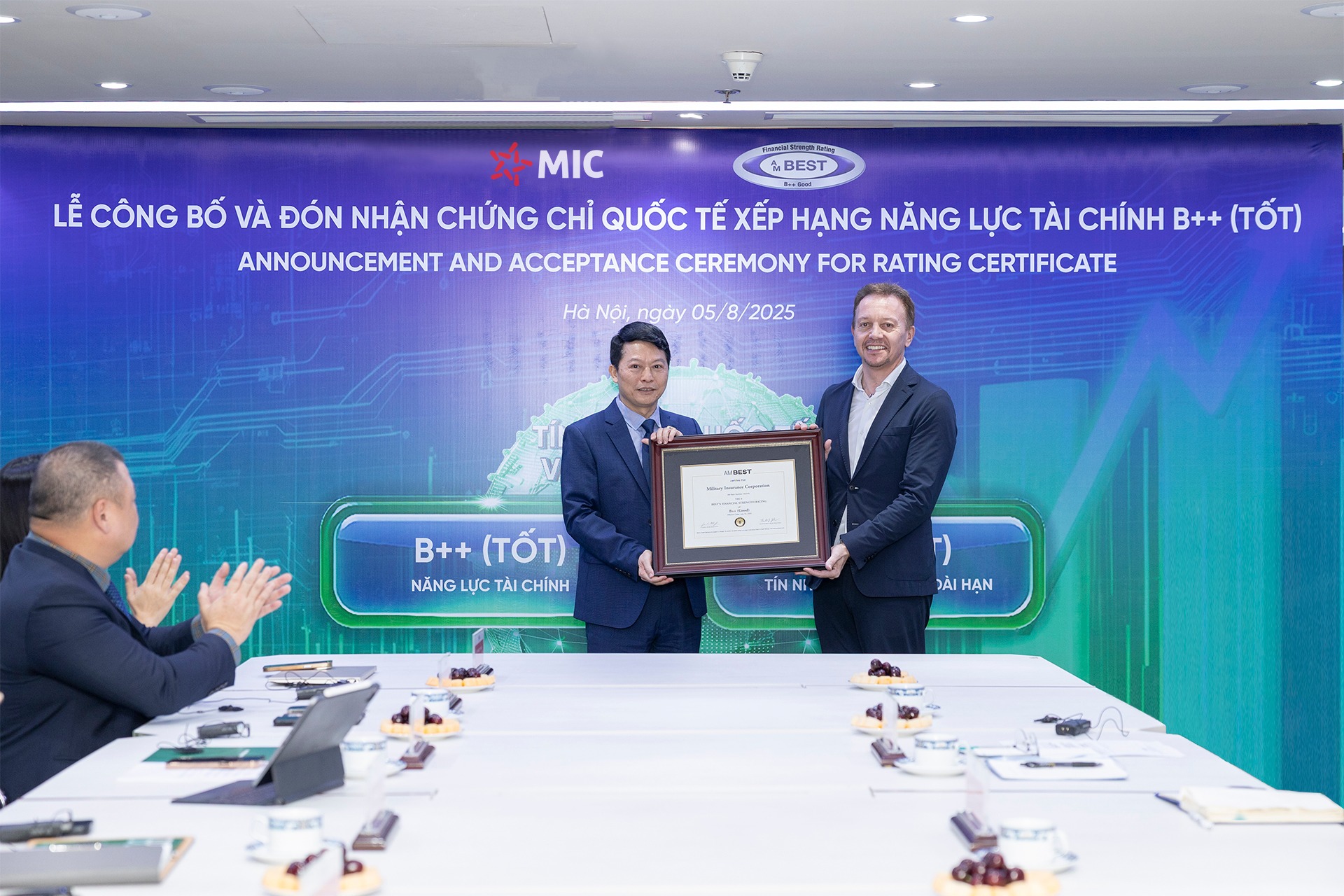 Bảo hiểm Quân đội vinh dự đón nhận chứng chỉ tín nhiệm quốc tế AM Best